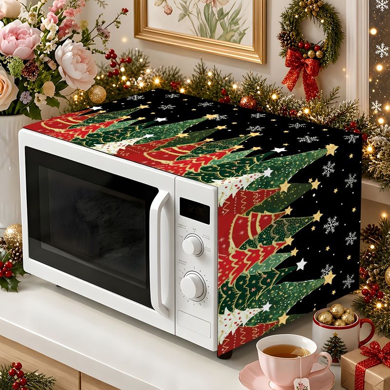 Kitchen Appliances For.Xmas - VIKAMA Christmas Tree Microwave Oven Dust
