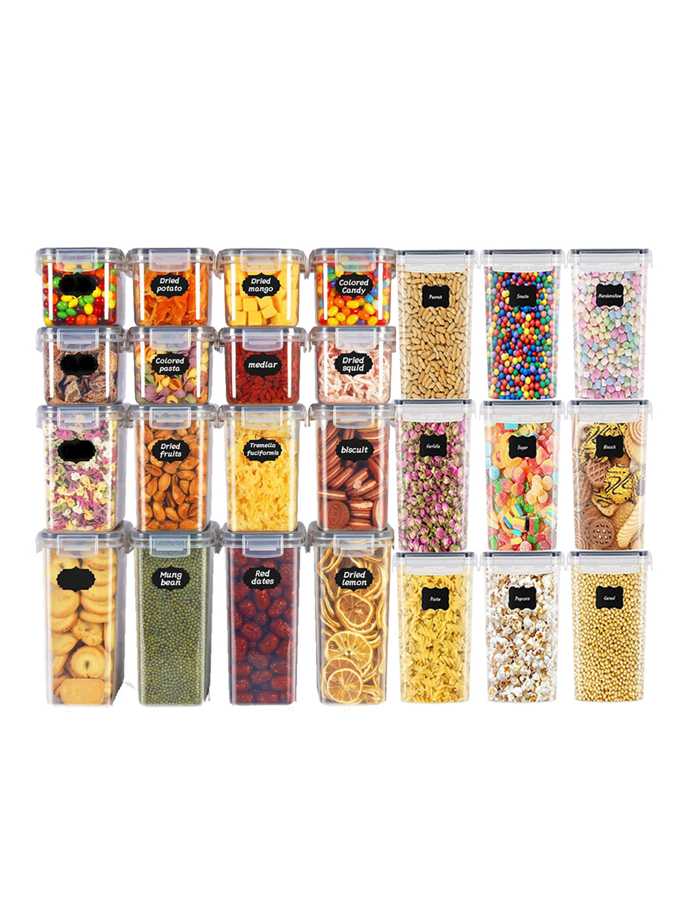 Kitchen Appliances Organizer - 48pcs, Sealed Food Storage Containers with