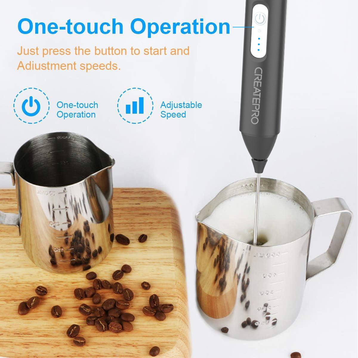 Rechargeable Milk Frother Auto - Yogurt Maker Electric recension och pris