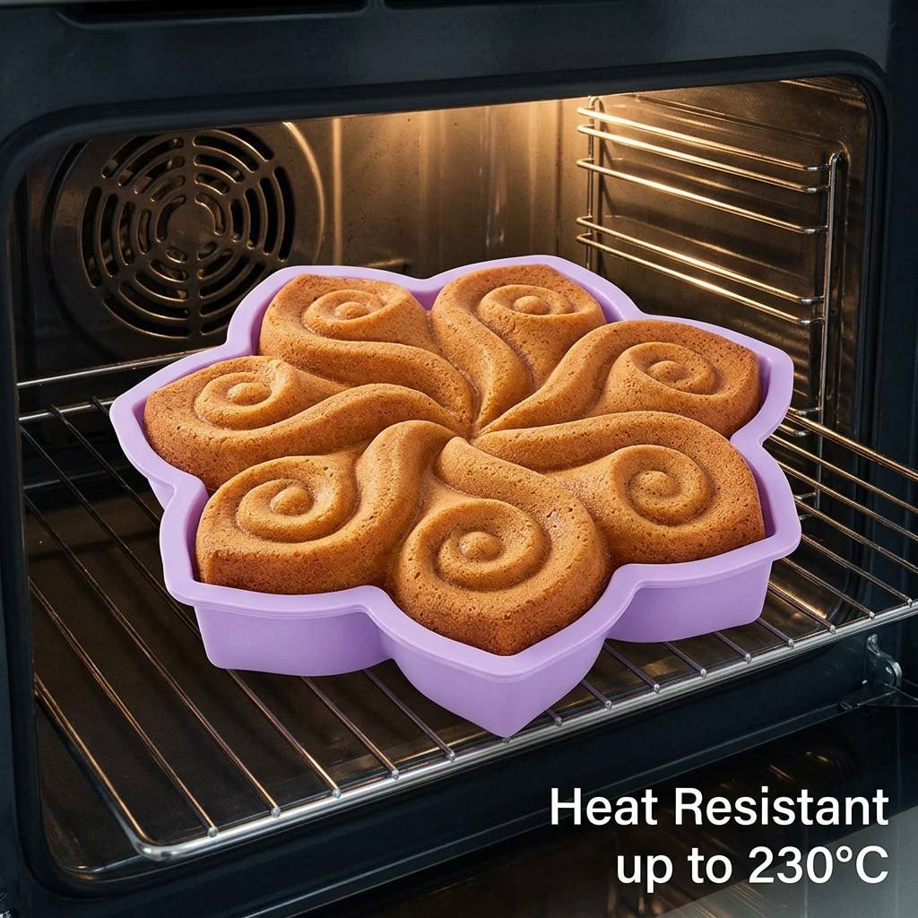 Large Flower Silicone Cake Mol - Kitchen Appliances On Sale recension och pris