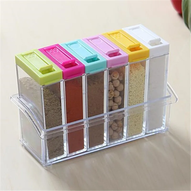 Transparent Seasoning Six Grid - Kitchen Appliances Organizer recension och pris