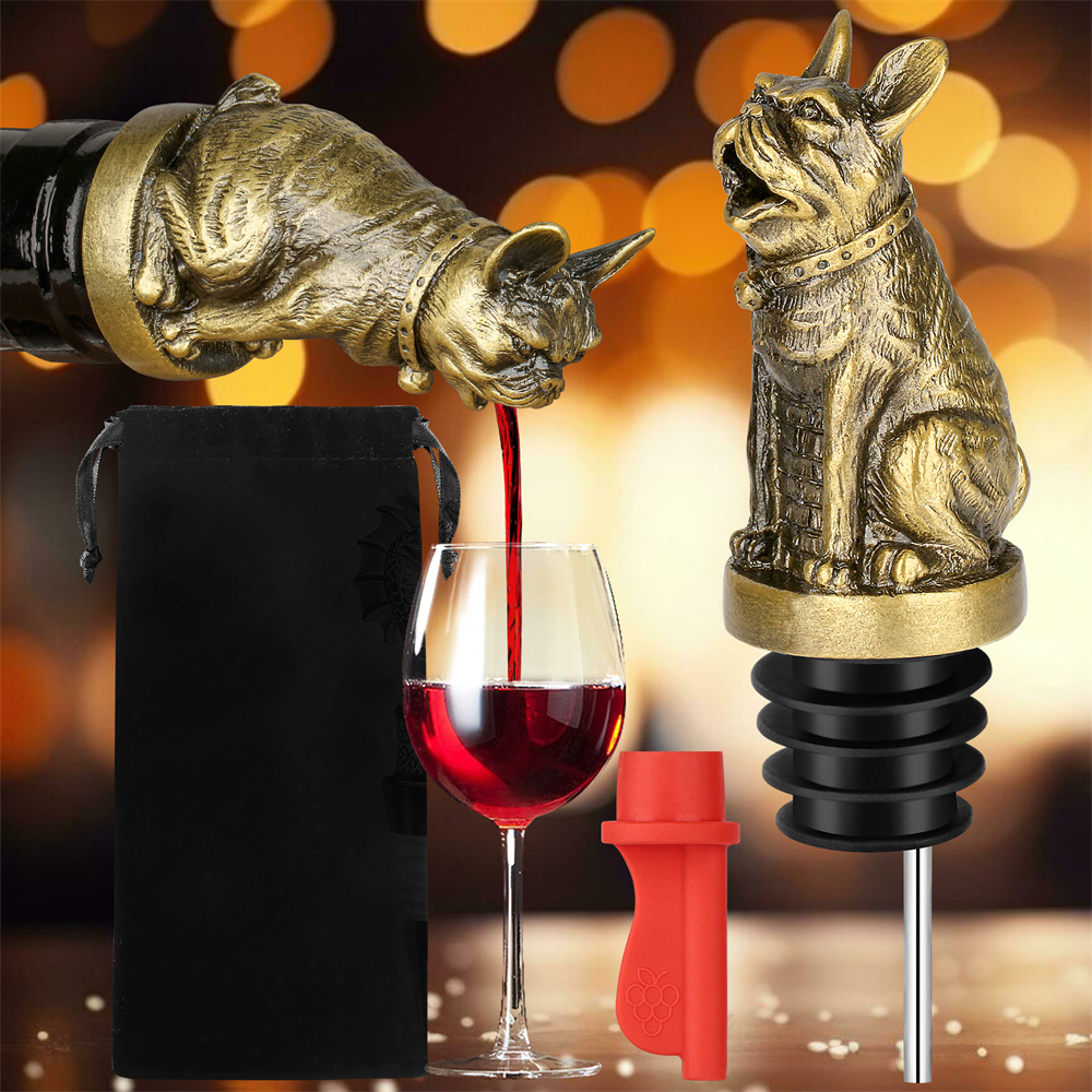 Cute French Bulldog Wine Pouer - Kitchen Appliances On Sale recension och pris