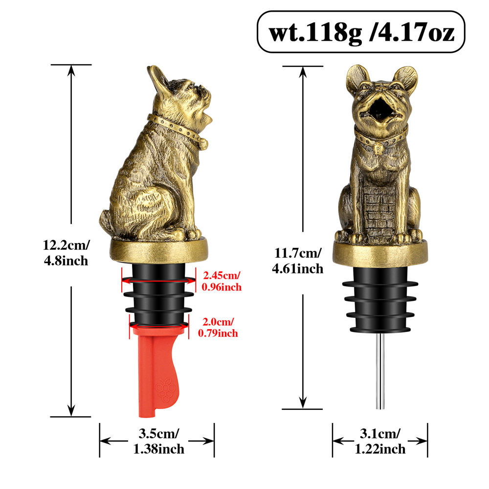 Cute French Bulldog Wine Pouer - Kitchen Appliances On Sale recension och pris