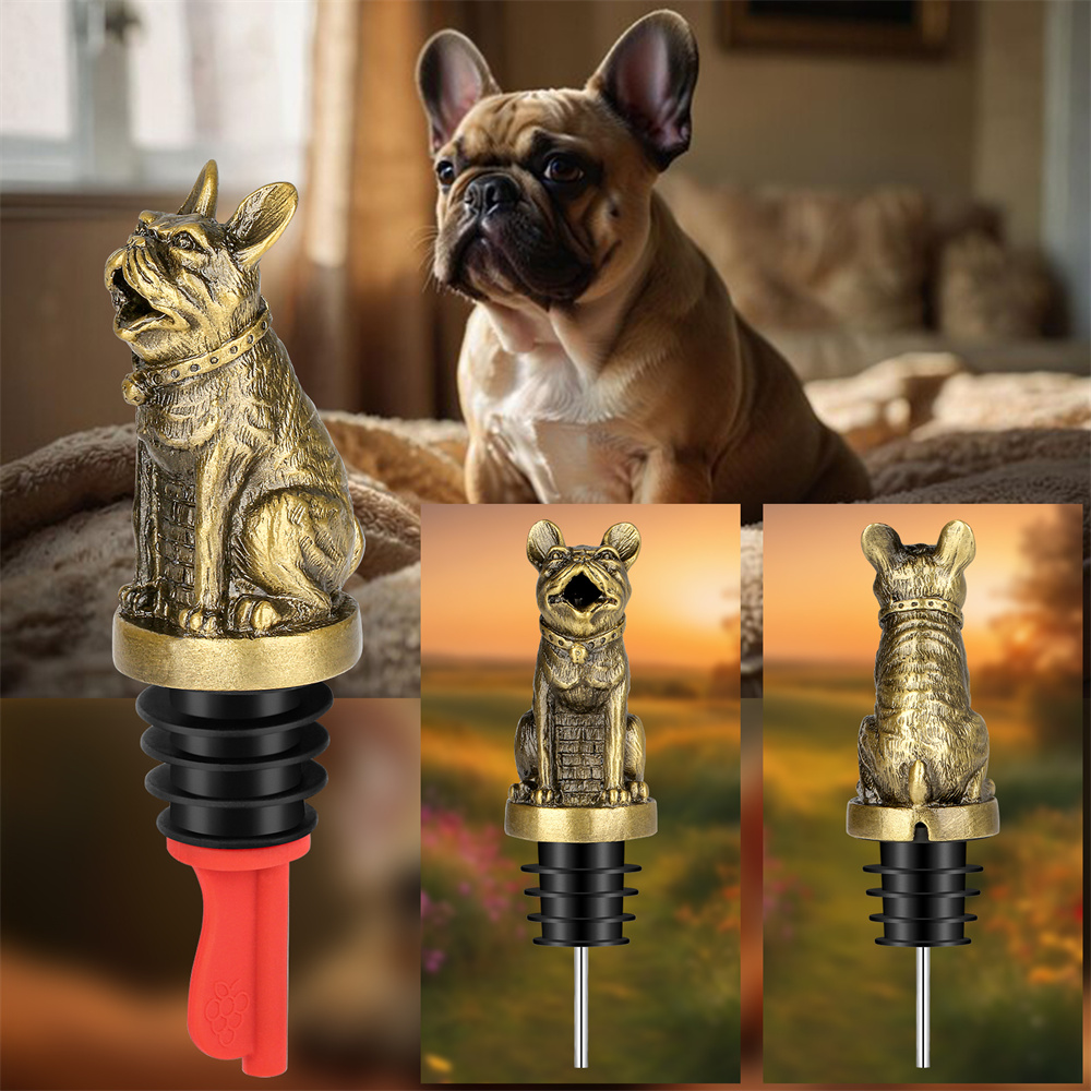 Cute French Bulldog Wine Pouer - Kitchen Appliances On Sale recension och pris