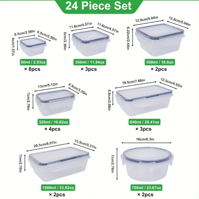 48PCS BPA-Free Food Storage Se - Kitchen Appliances Organizer recension och pris